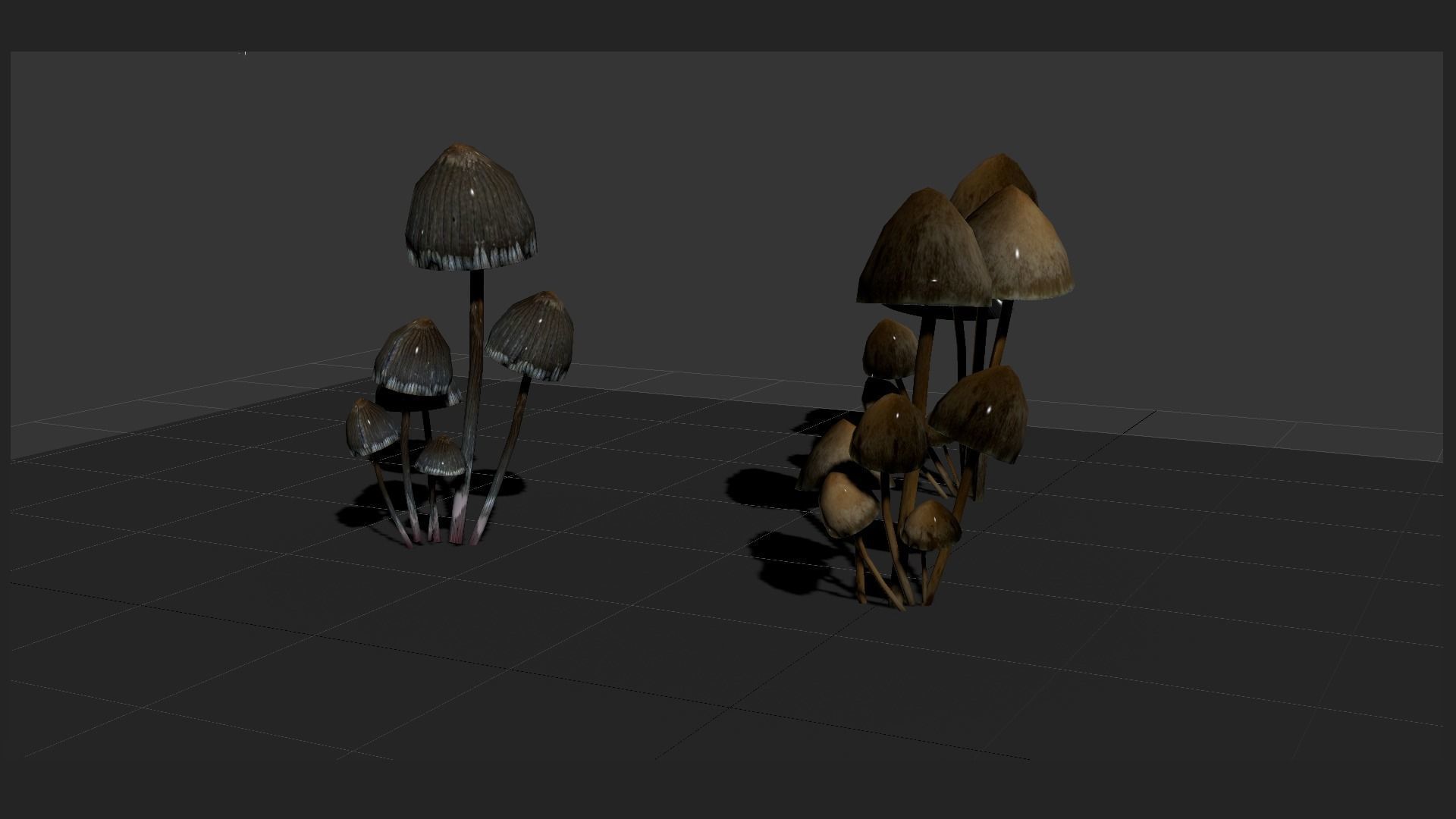 mushrooms collection Low-poly 3D model_4