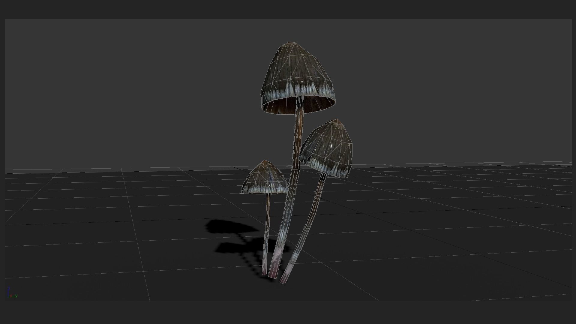 mushrooms collection Low-poly 3D model_1