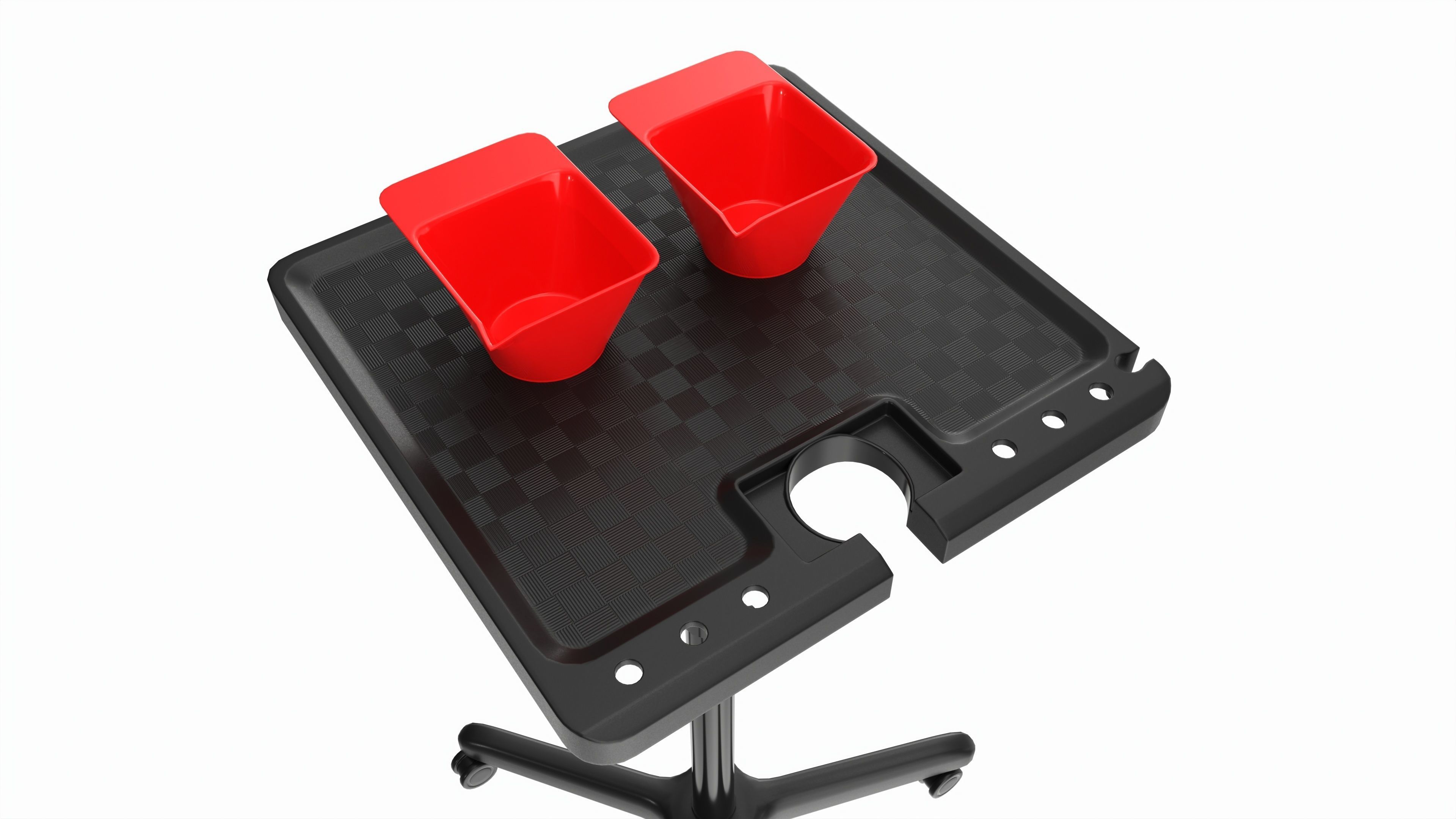 Hair Salon Trolley Utility Cart with Wheels 3D model_1