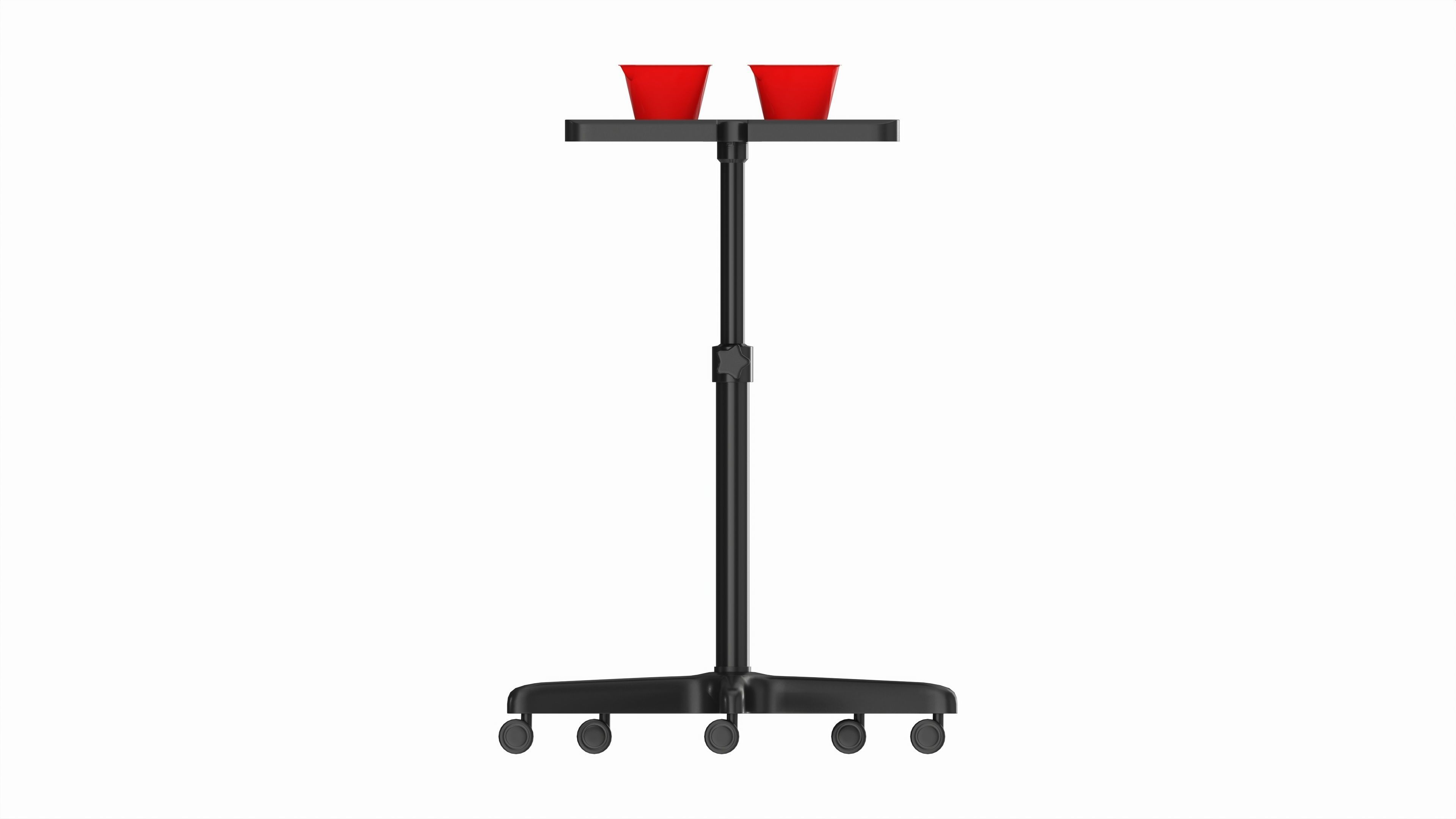 Hair Salon Trolley Utility Cart with Wheels 3D model_5