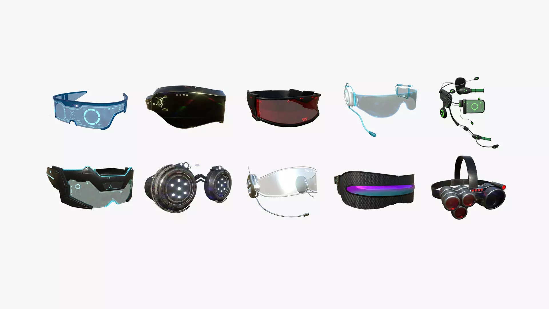 10 SciFi Glasses AJ Collection - Character Design Fashion _0