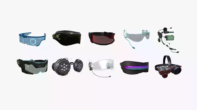 10 SciFi Glasses AJ Collection - Character Design Fashion 