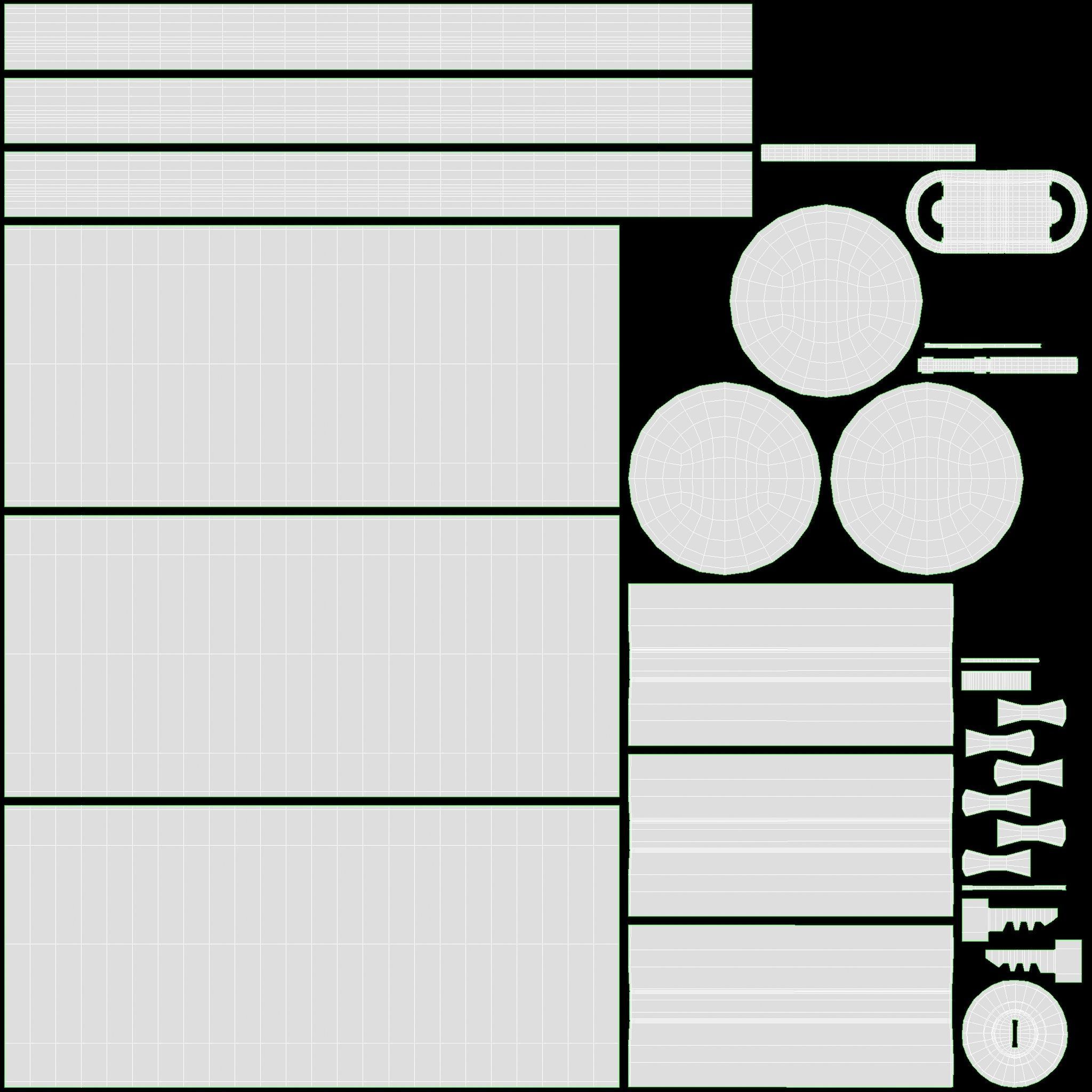 Hairdresser Organizer Shelf with Desk and Mirror 3D model_8