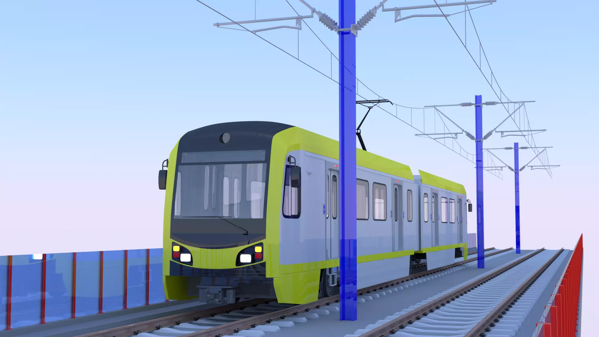 LA light rail bridge 3D model_0