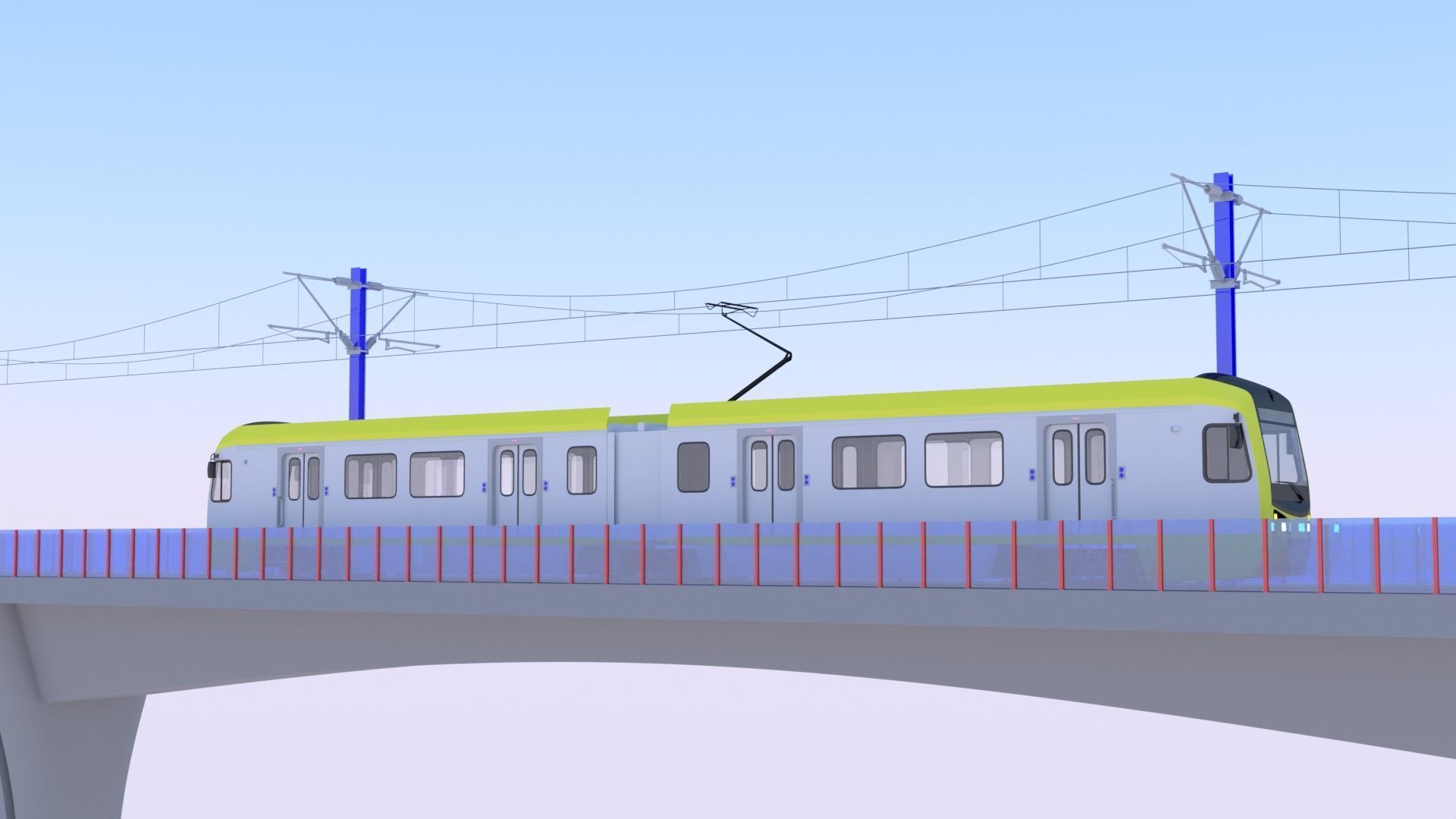 LA light rail bridge 3D model_10