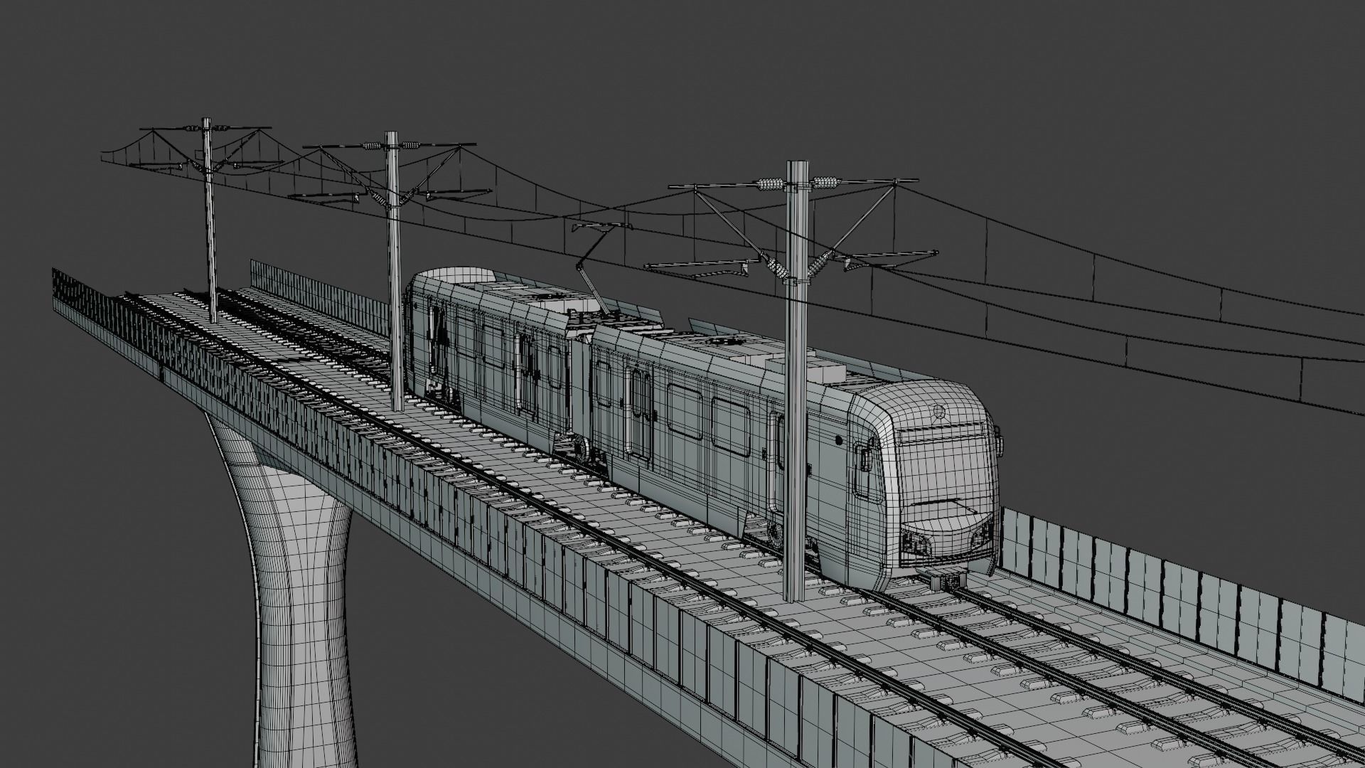 LA light rail bridge 3D model_6