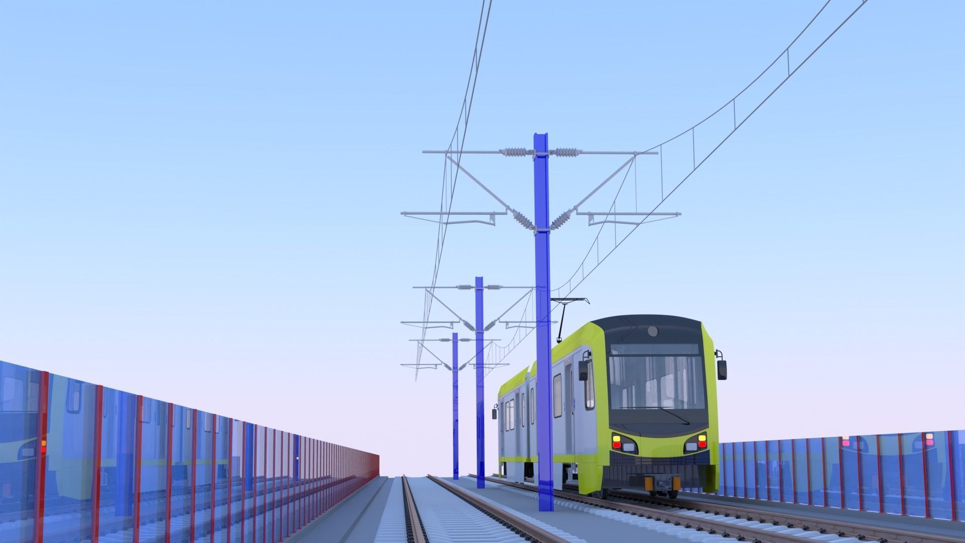 LA light rail bridge 3D model_8