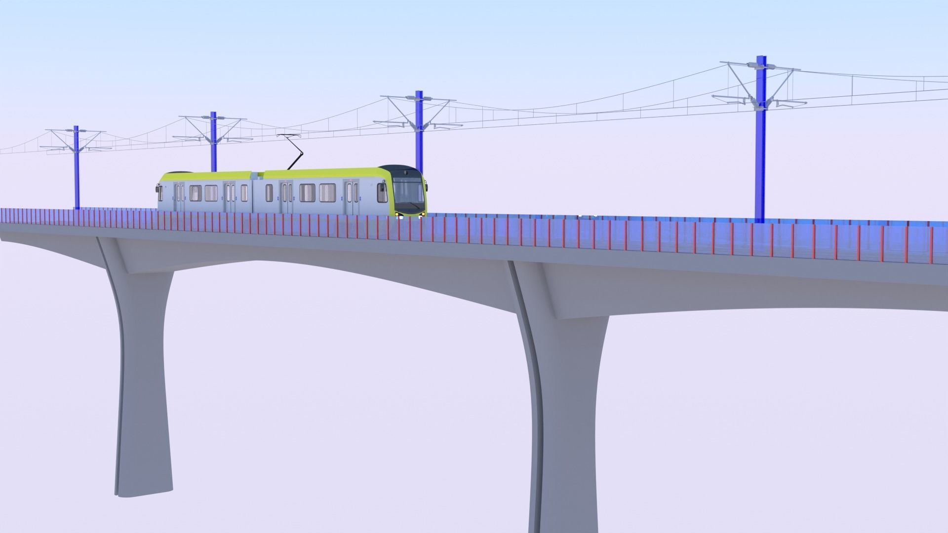 LA light rail bridge 3D model_3