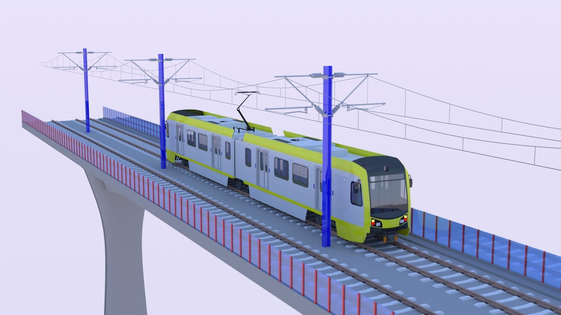 LA light rail bridge 3D model_5