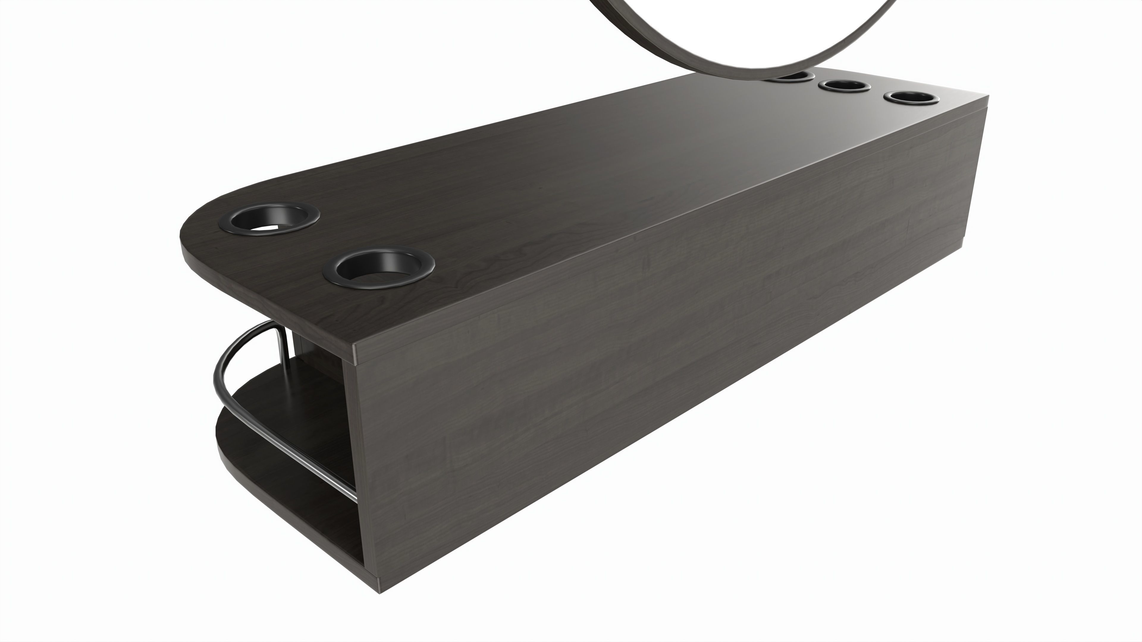 Hairdresser Wall-mounted Desk with Mirror 3D model_3