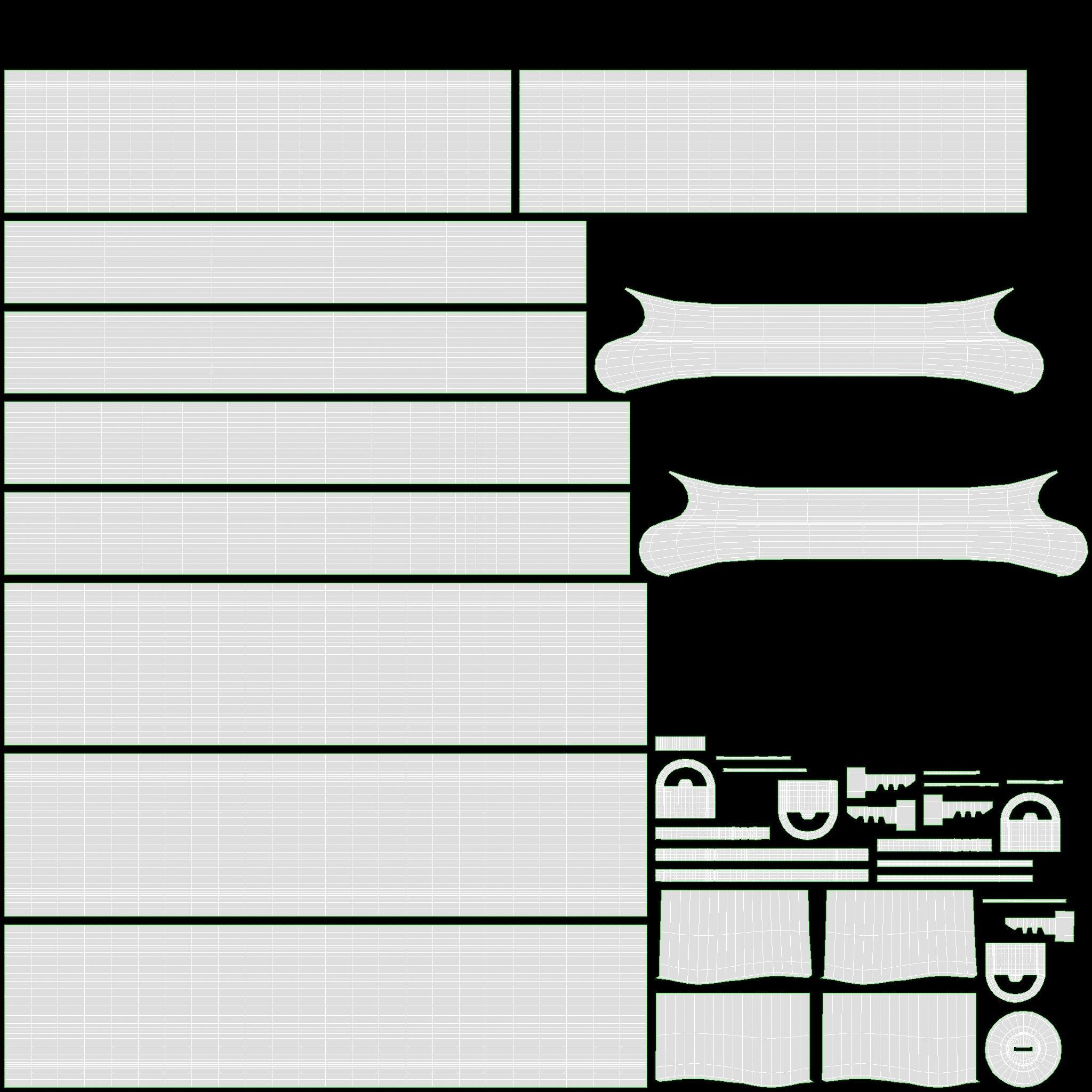 Hairdresser Wall-mounted Desk with Mirror 3D model_10