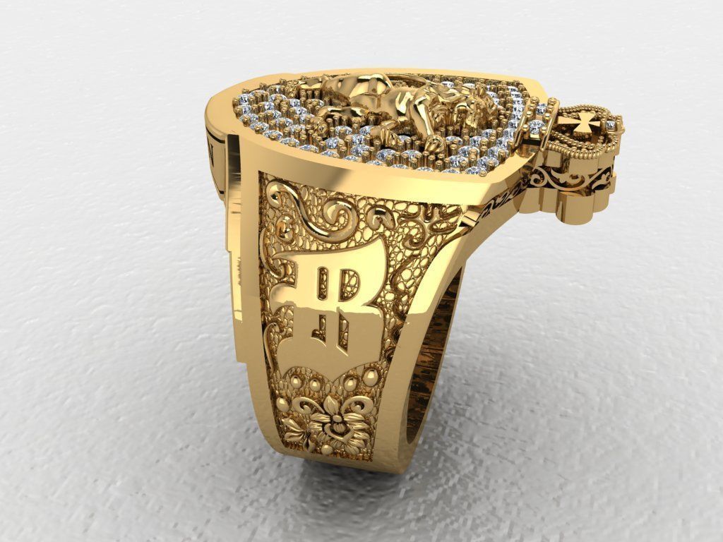 Custom men ring 3D print model_8