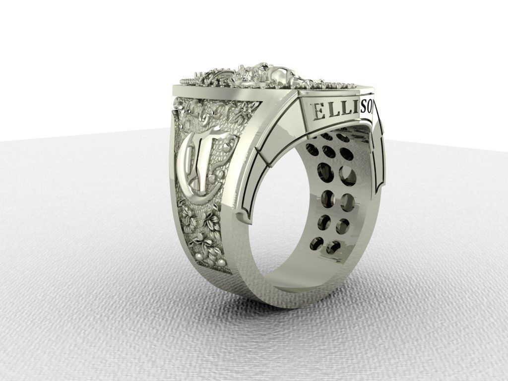 Custom men ring 3D print model_4