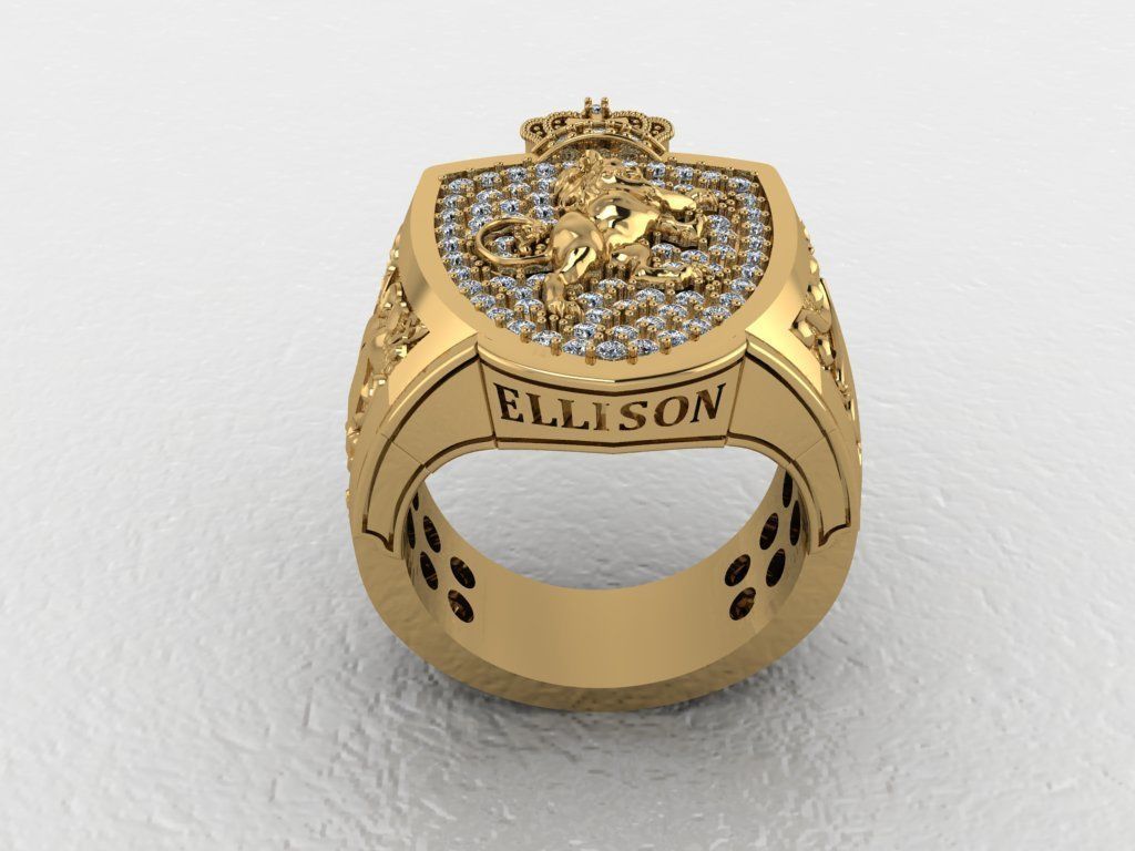 Custom men ring 3D print model_6