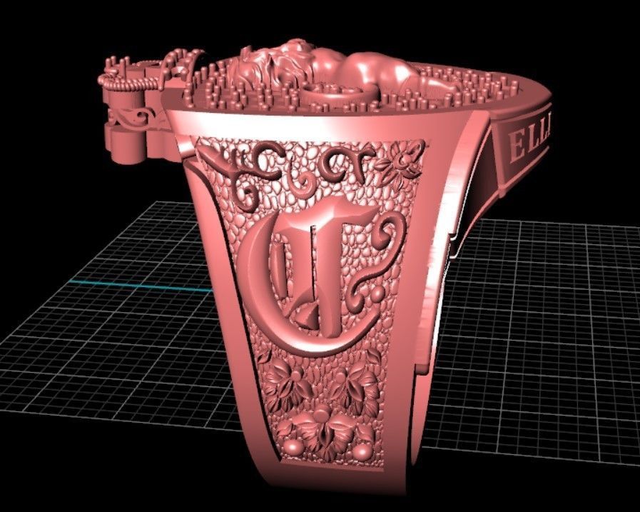 Custom men ring 3D print model_13