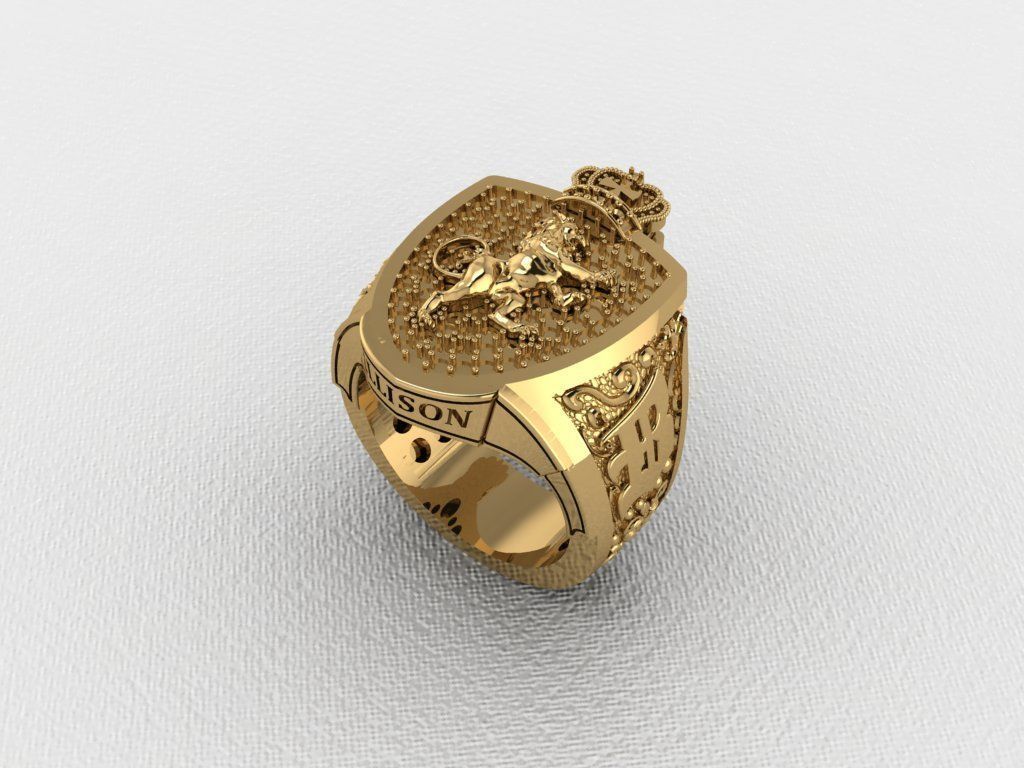 Custom men ring 3D print model_1