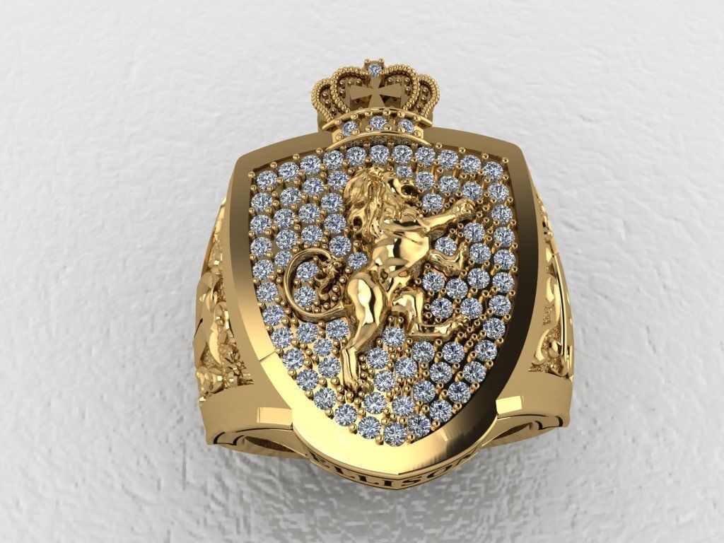 Custom men ring 3D print model_9