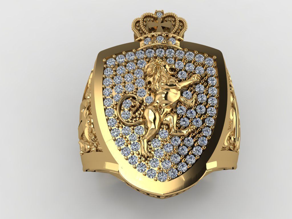 Custom men ring 3D print model_5