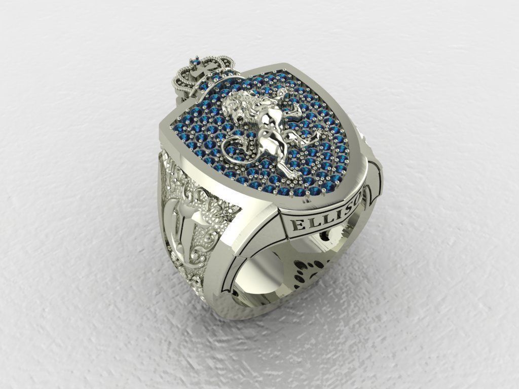 Custom men ring 3D print model_2