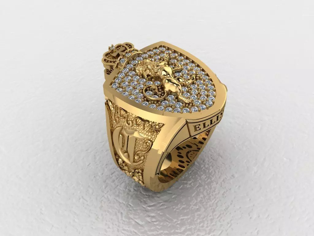 Custom men ring 3D print model_0