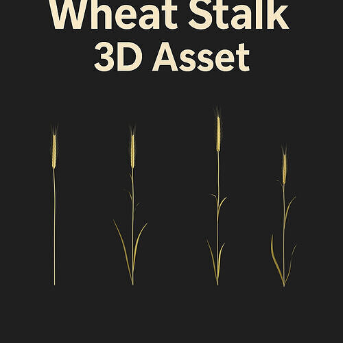 Wheat stalk 3D model