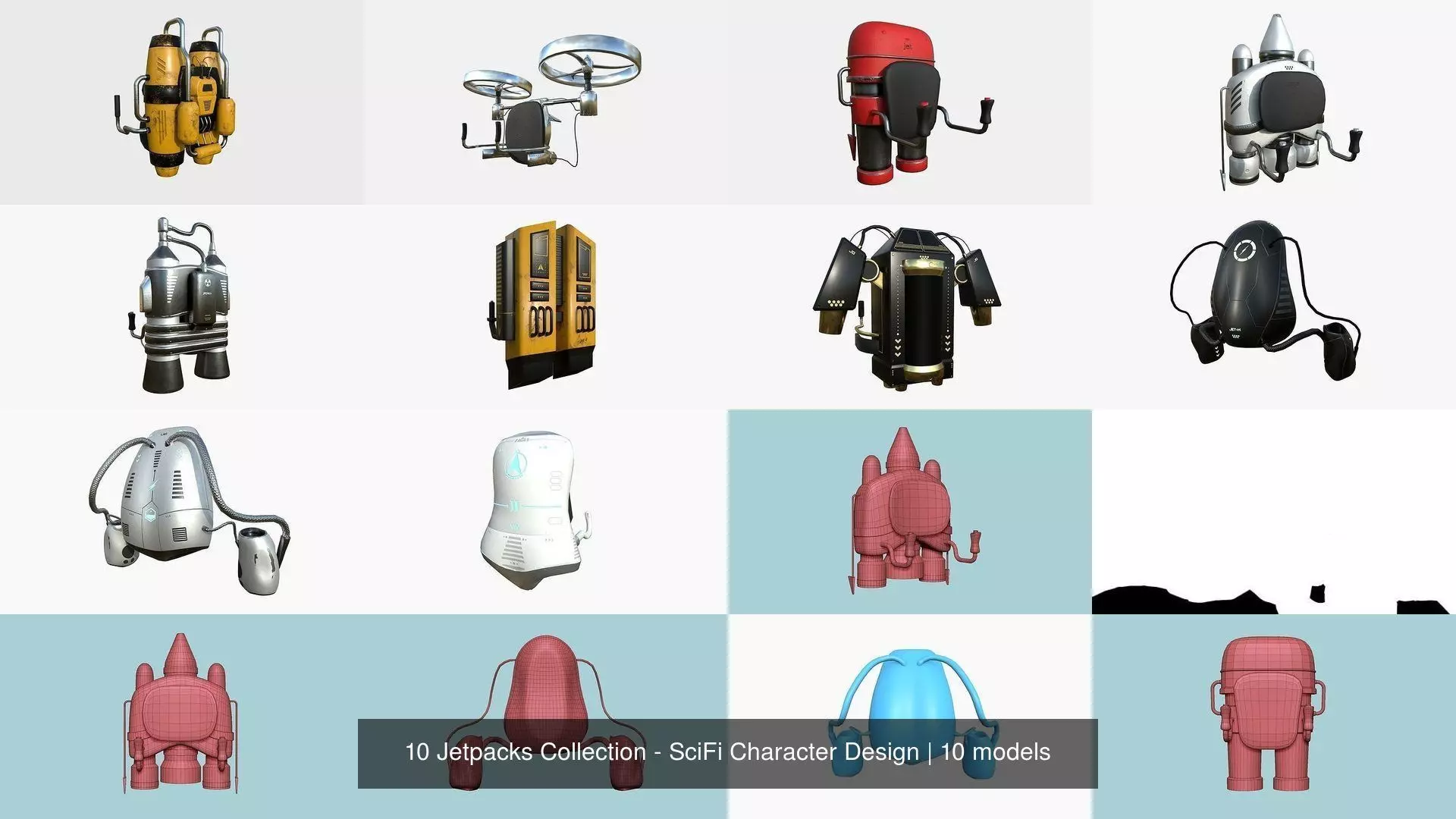 10 Jetpacks AJ Collection - SciFi Character Design _1