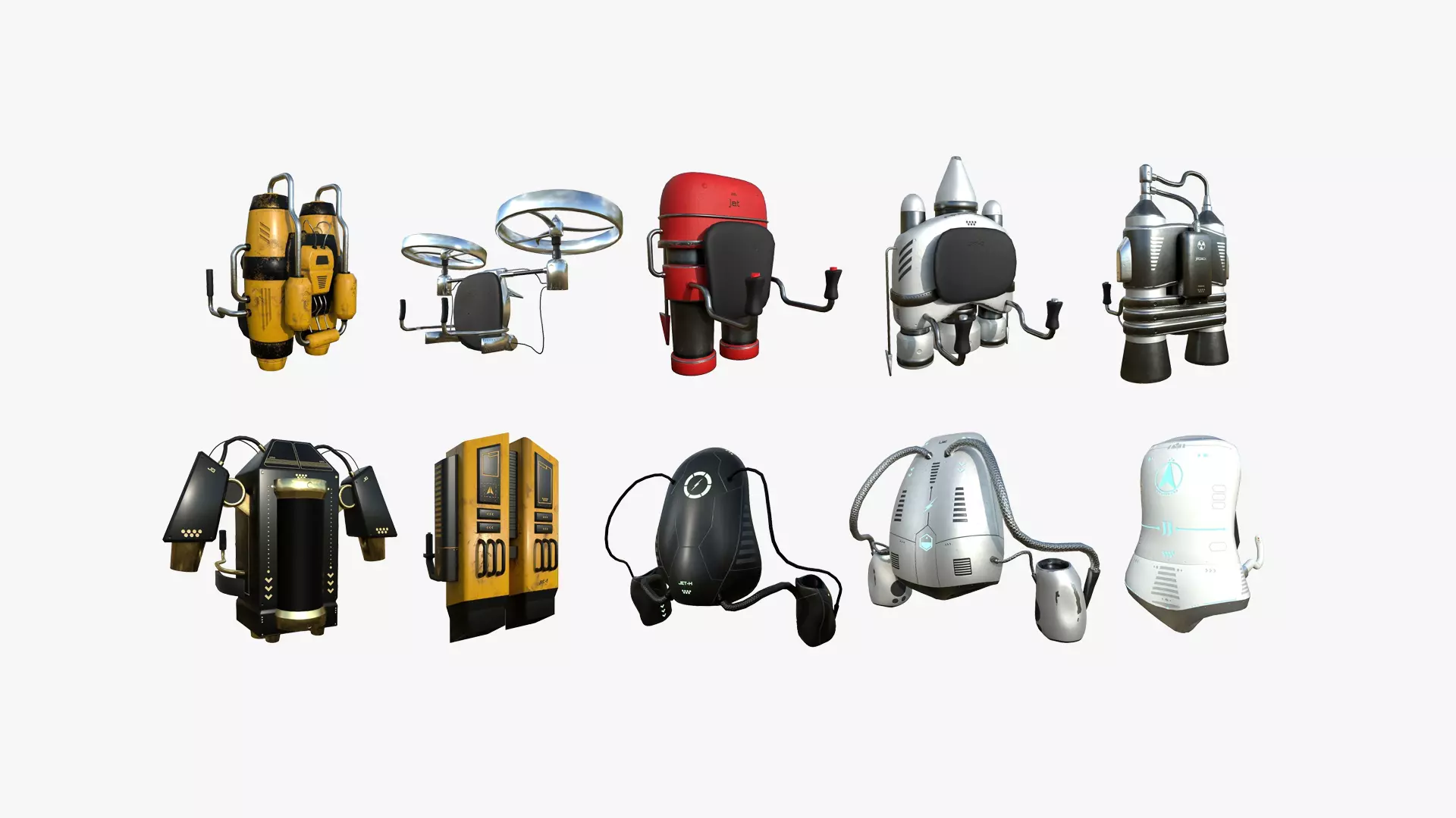 10 Jetpacks AJ Collection - SciFi Character Design _0