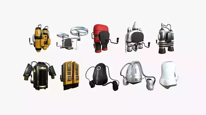 10 Jetpacks AJ Collection - SciFi Character Design 