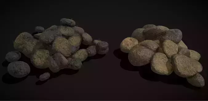 Two Horse Poops 3D Model Collection