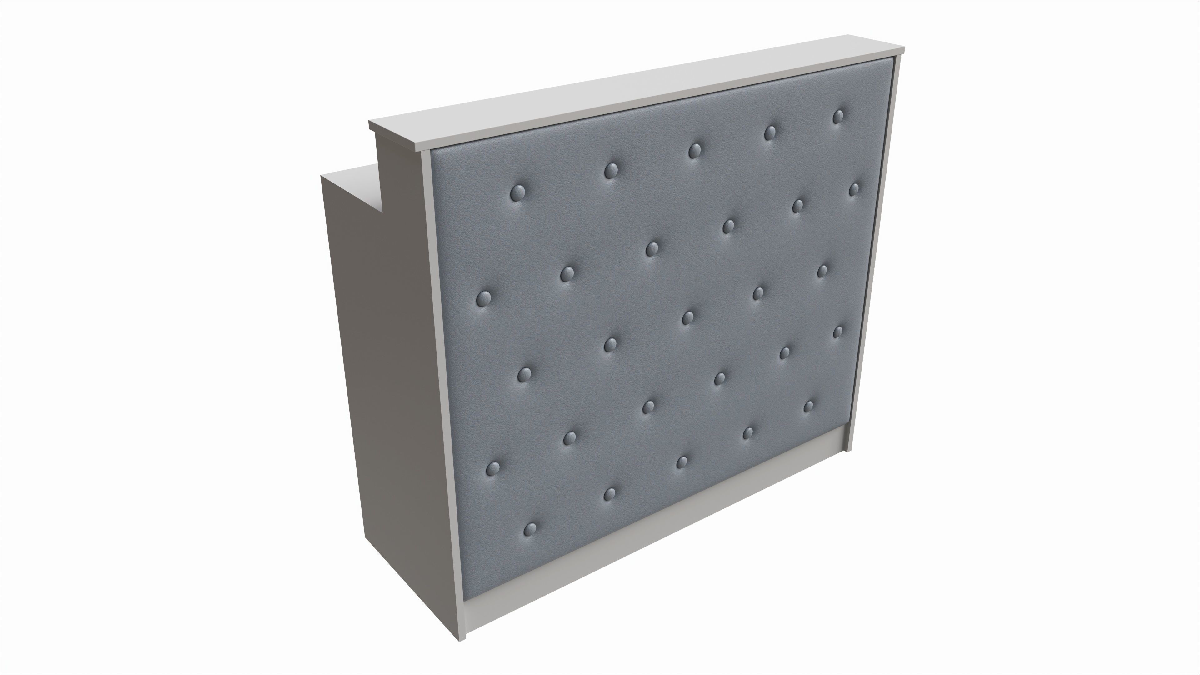 Reception Desk with Shelves and Drawers Compact 3D model_1