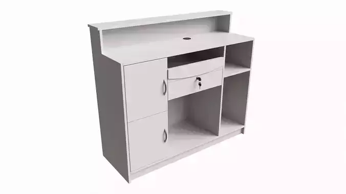 Reception Desk with Shelves and Drawers Compact