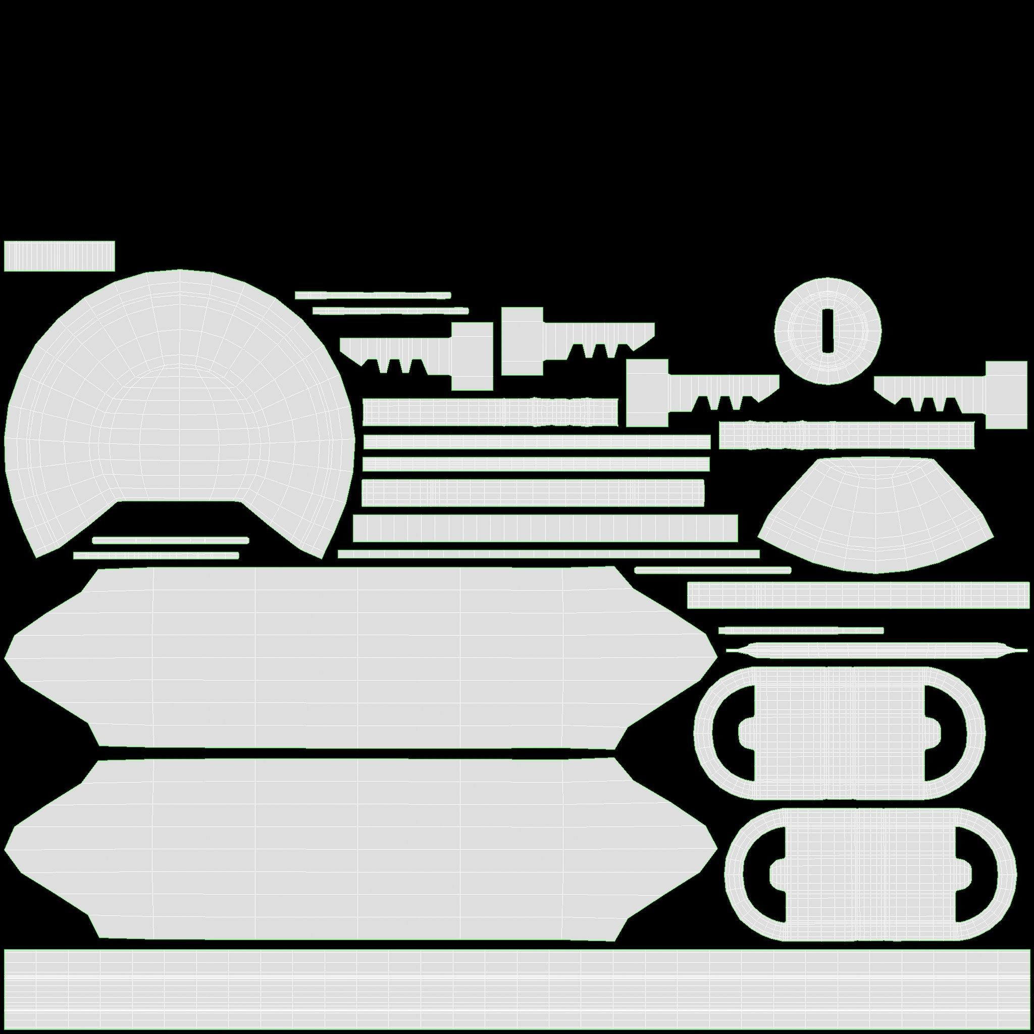 Reception Desk with Shelves and Drawers Compact 3D model_8