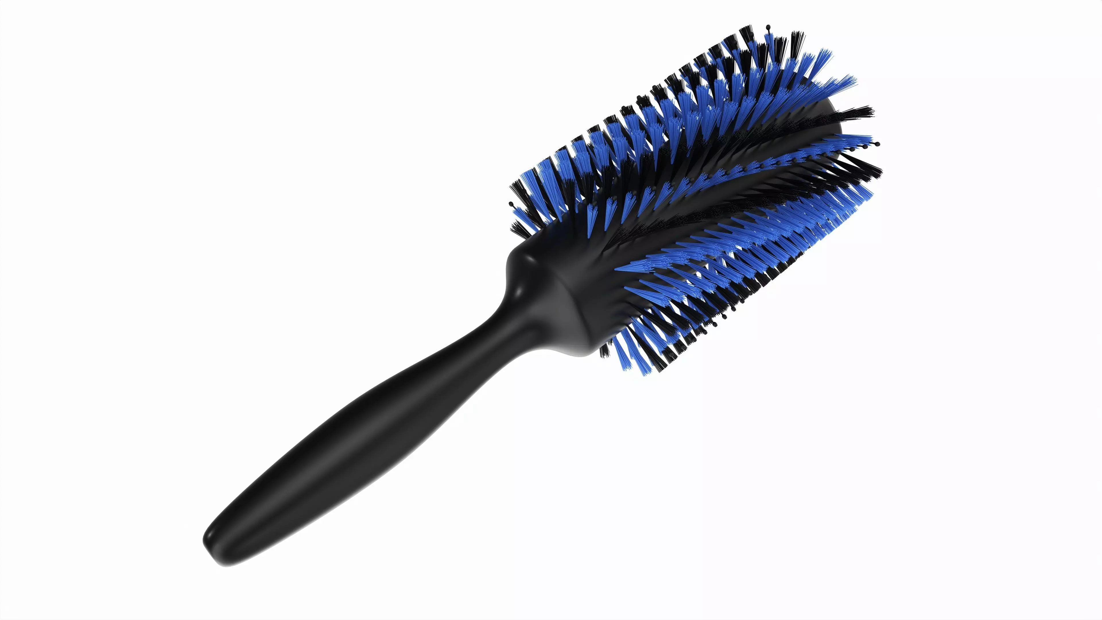 Spiral Bristle Round Brush 3D model_0