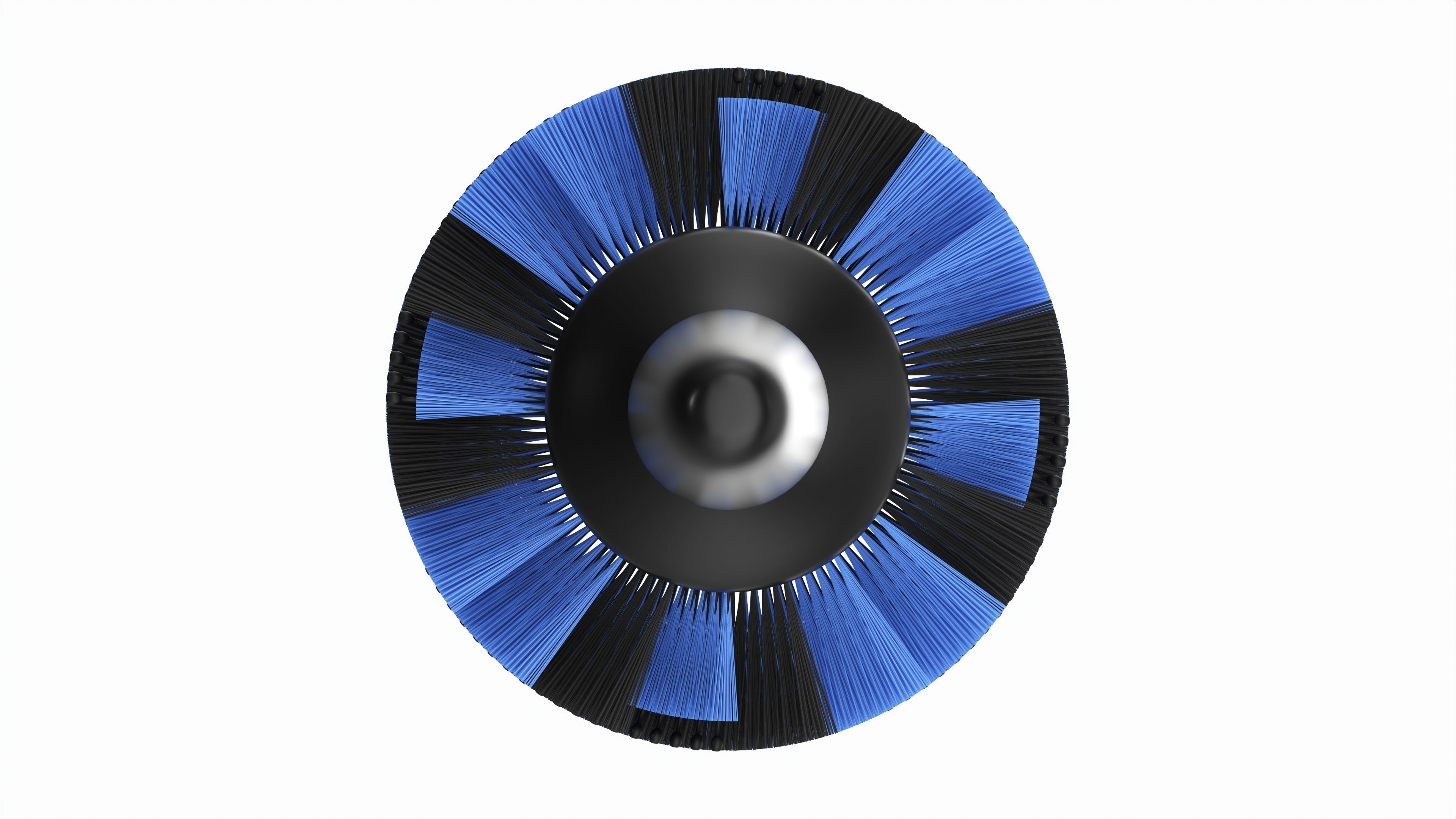 Spiral Bristle Round Brush 3D model_3