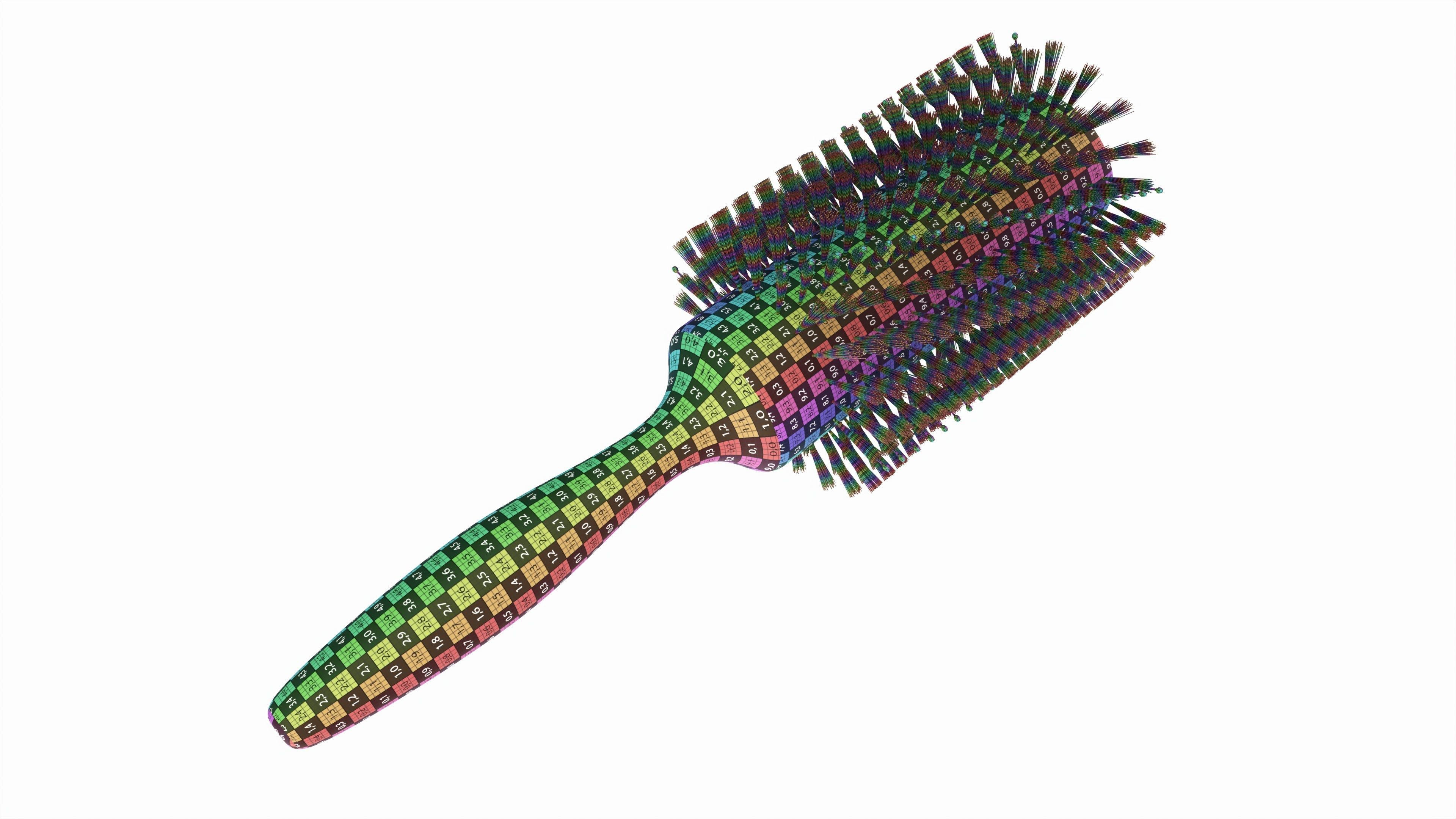 Spiral Bristle Round Brush 3D model_7