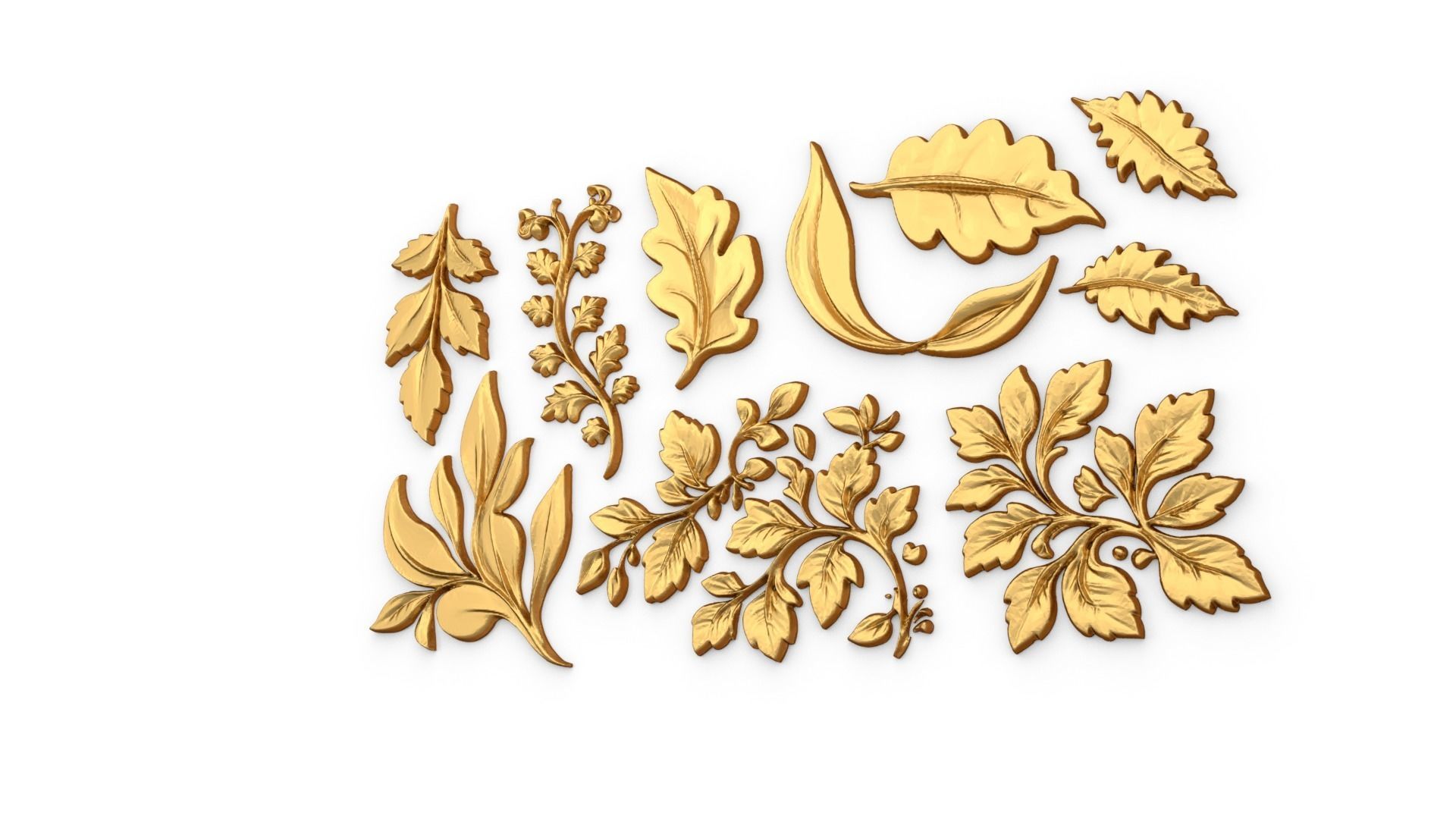 Acanthus Leaves Collection-02 3D model_2