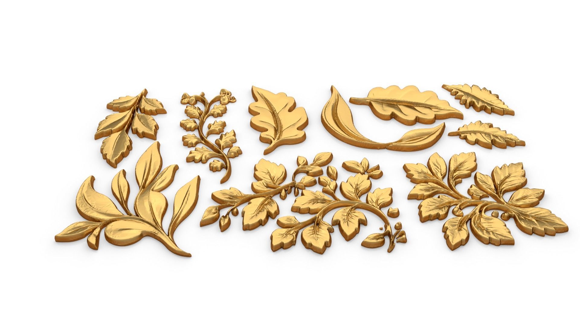 Acanthus Leaves Collection-02 3D model_3