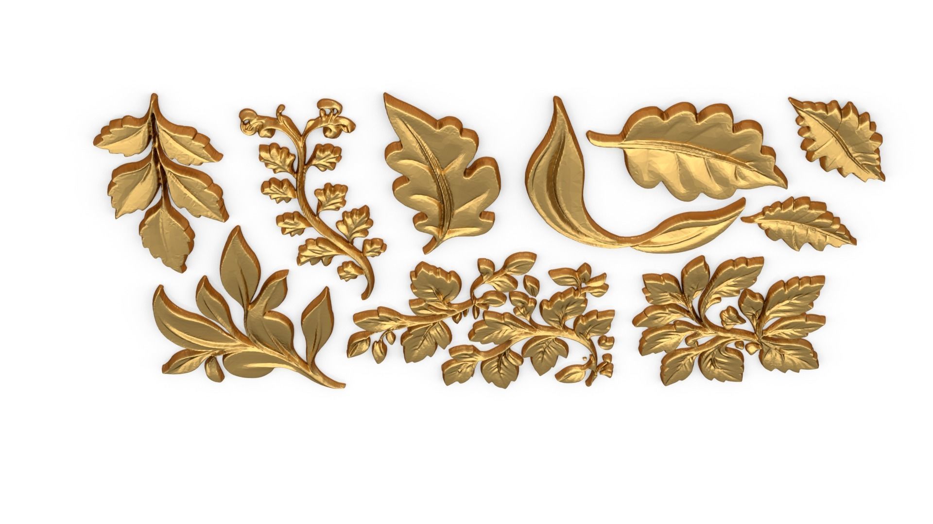 Acanthus Leaves Collection-02 3D model_4