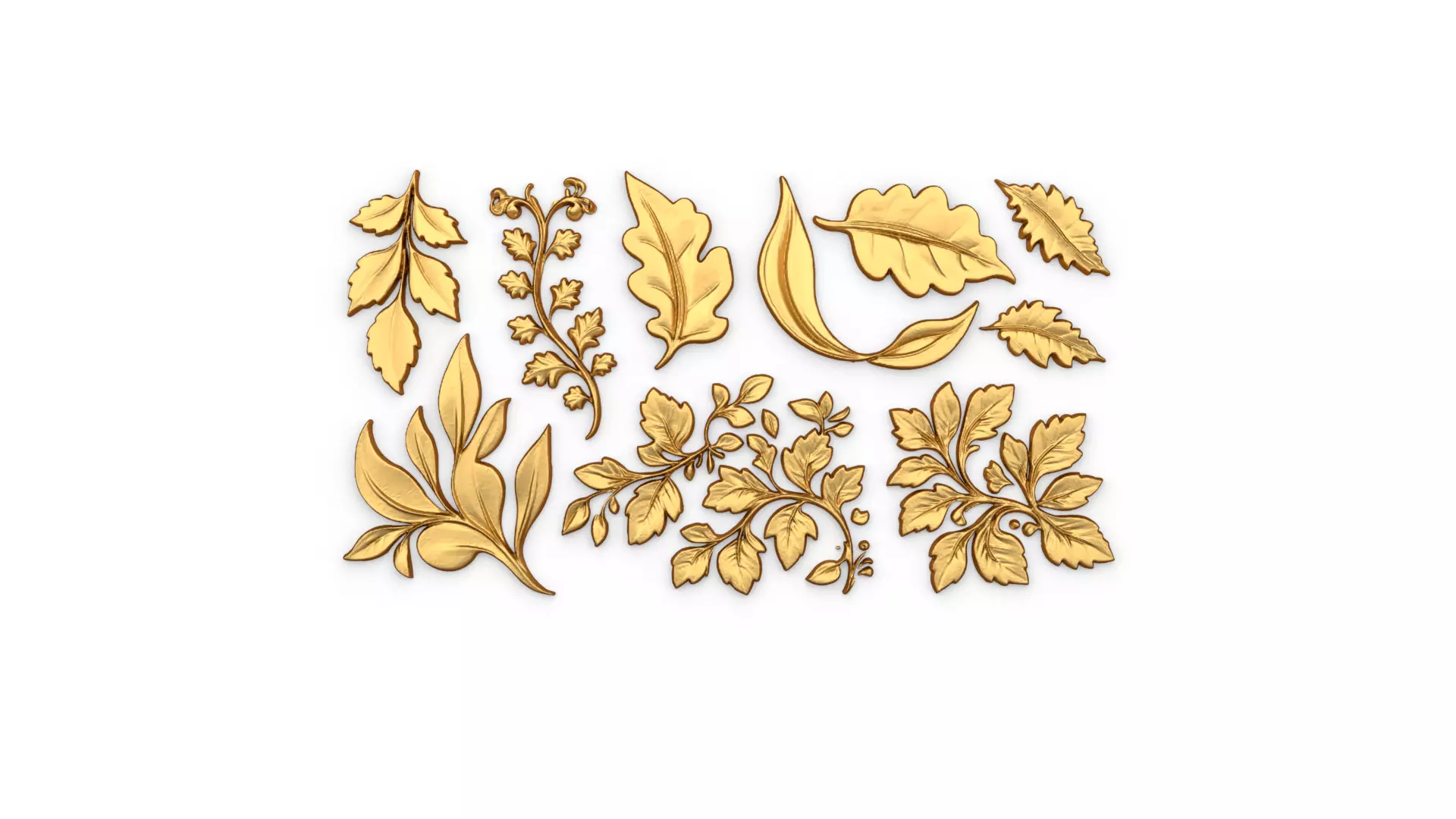 Acanthus Leaves Collection-02 3D model_0