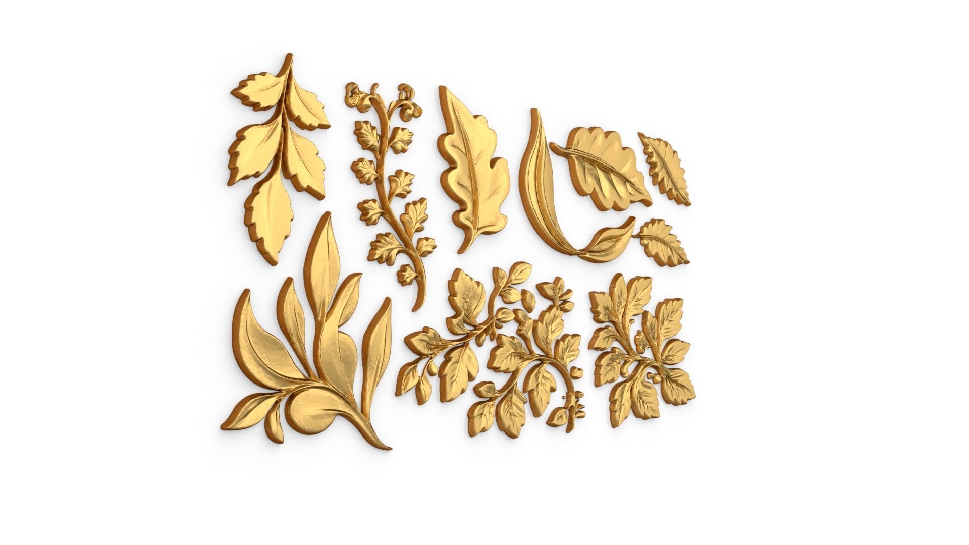 Acanthus Leaves Collection-02 3D model_1