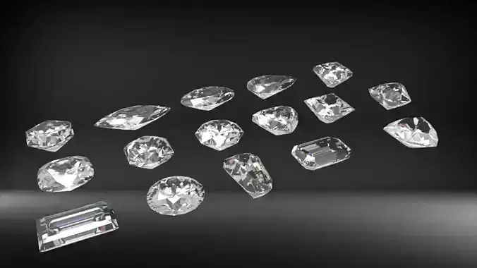 Various Types Collection of Gems Stones Diamonds Jewelry