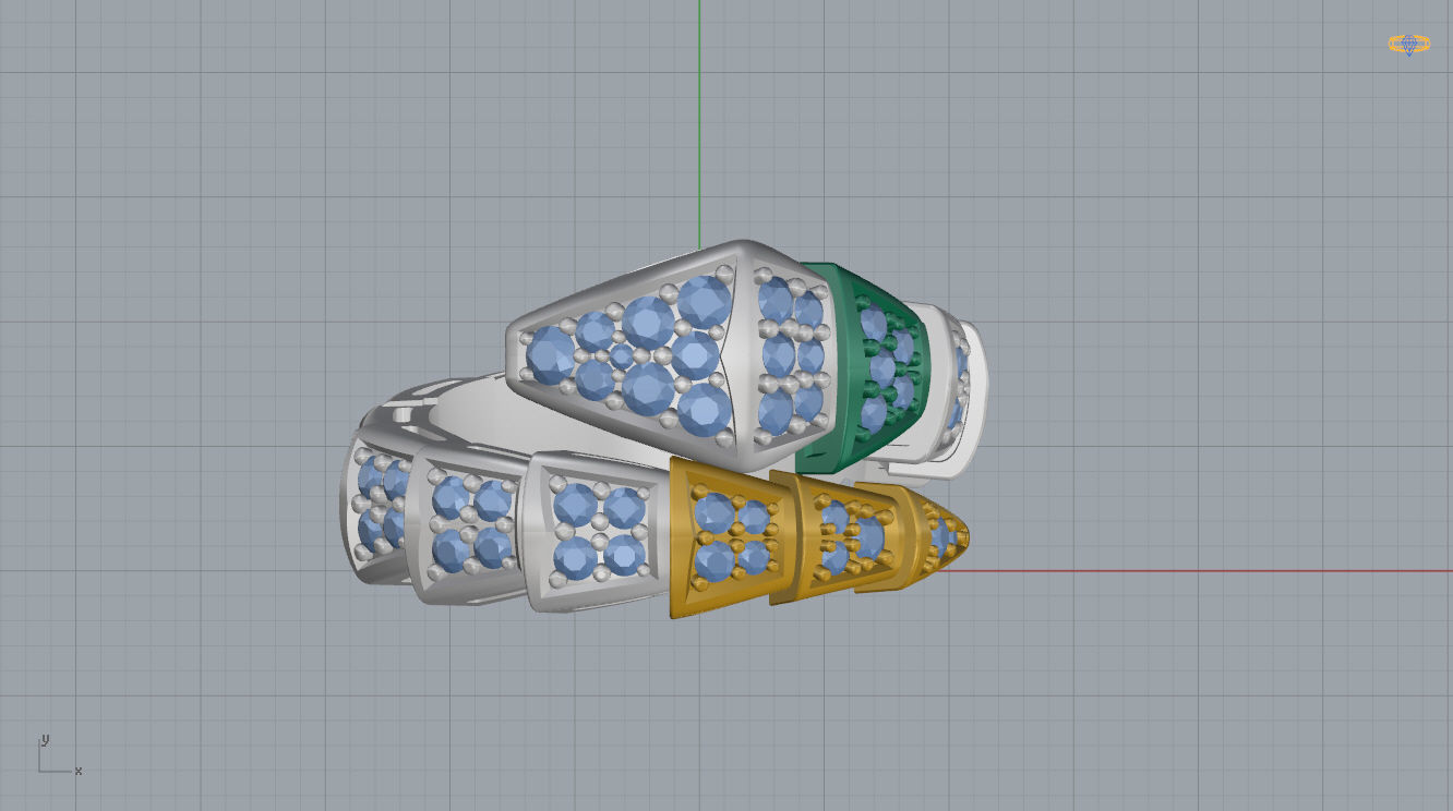 Bvlgari Serpenti Ring 3D print model_8