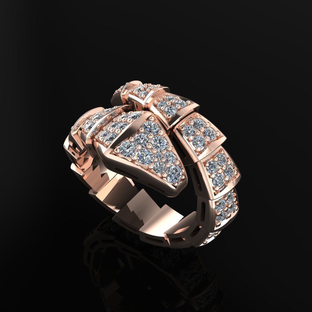Bvlgari Serpenti Ring 3D print model_1