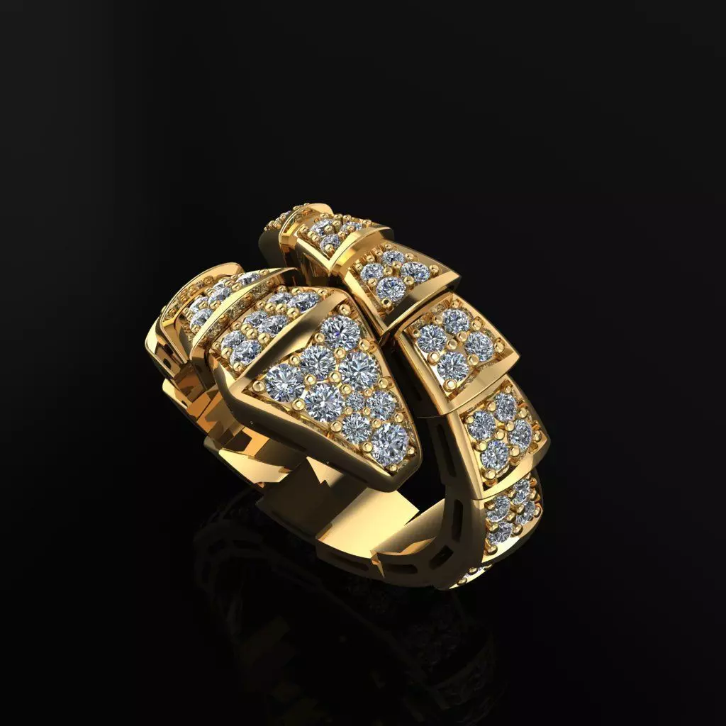 Bvlgari Serpenti Ring 3D print model_0