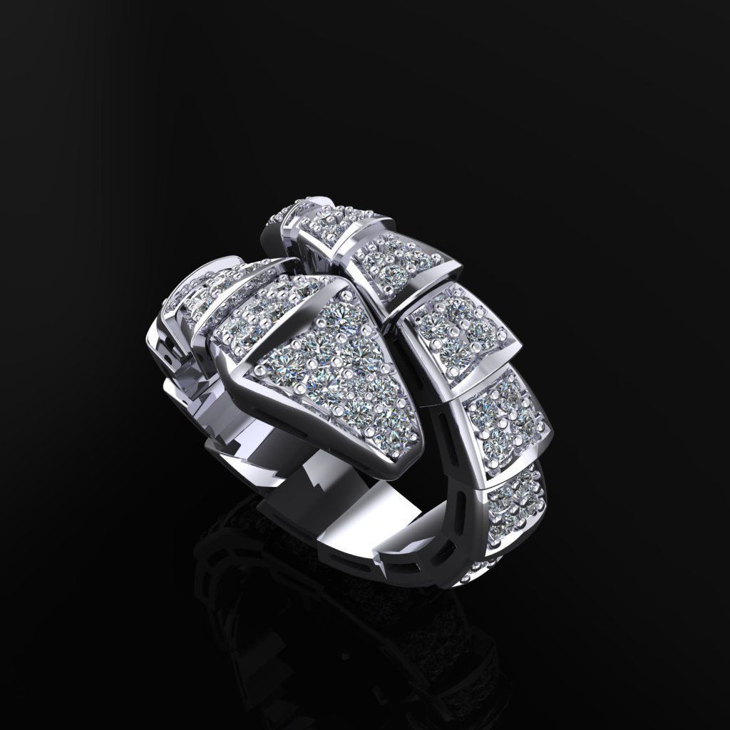 Bvlgari Serpenti Ring 3D print model_2