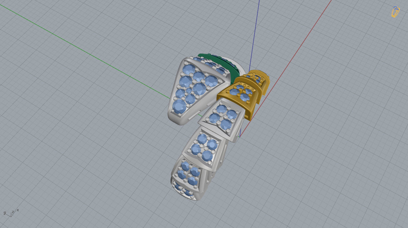 Bvlgari Serpenti Ring 3D print model_10
