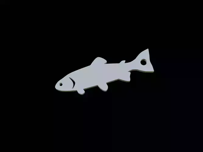 Rainbow trout fish keychain pendant