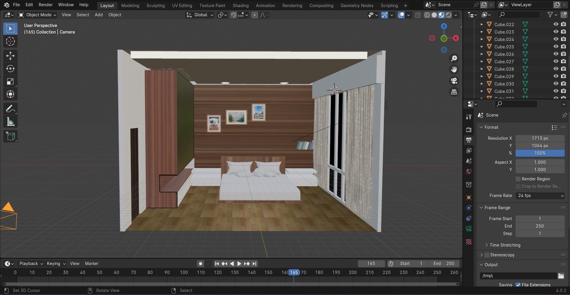 Bedroom Interior 3D Model 3D model_4