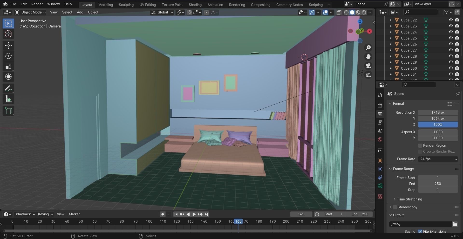 Bedroom Interior 3D Model 3D model_5