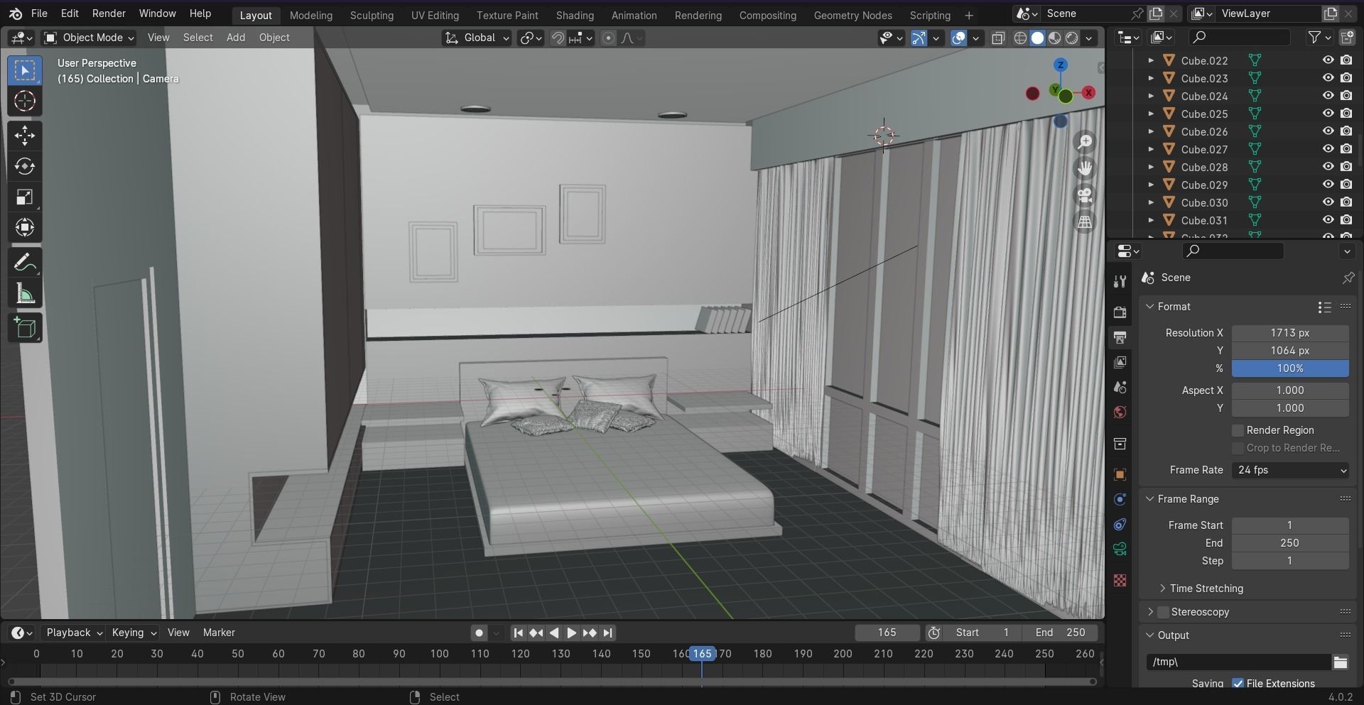 Bedroom Interior 3D Model 3D model_6